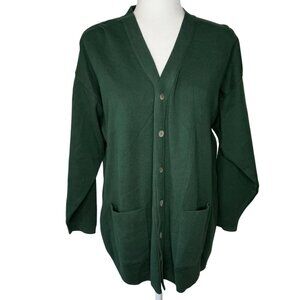 New Orleans Knitwear 29" Cardigan Jacket Sweater Large NWT Emerald Green